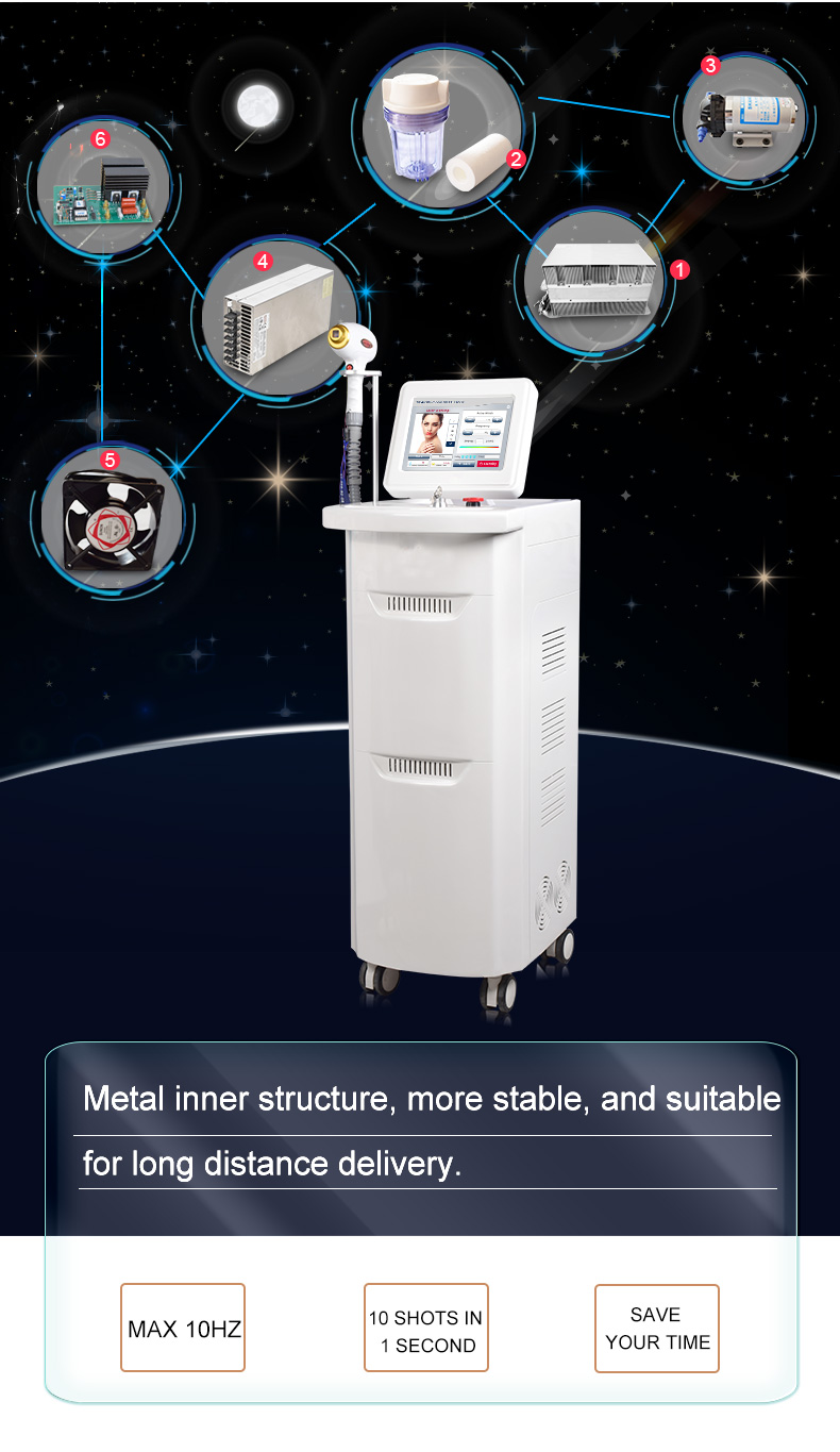 1000w Hoë Krag Diode Laser 755 808 1064 Haarverwyderingsmasjien Diode Laser 808Nm